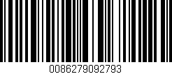 Código de barras (EAN, GTIN, SKU, ISBN): '0086279092793'