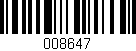 Código de barras (EAN, GTIN, SKU, ISBN): '008647'