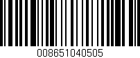 Código de barras (EAN, GTIN, SKU, ISBN): '008651040505'
