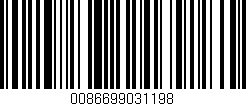 Código de barras (EAN, GTIN, SKU, ISBN): '0086699031198'