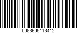 Código de barras (EAN, GTIN, SKU, ISBN): '0086699113412'