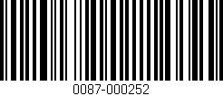 Código de barras (EAN, GTIN, SKU, ISBN): '0087-000252'