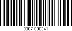 Código de barras (EAN, GTIN, SKU, ISBN): '0087-000341'
