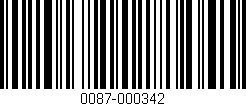 Código de barras (EAN, GTIN, SKU, ISBN): '0087-000342'