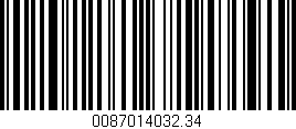 Código de barras (EAN, GTIN, SKU, ISBN): '0087014032.34'