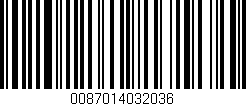 Código de barras (EAN, GTIN, SKU, ISBN): '0087014032036'