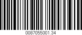 Código de barras (EAN, GTIN, SKU, ISBN): '0087055001.34'