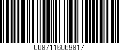 Código de barras (EAN, GTIN, SKU, ISBN): '0087116069817'