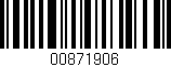 Código de barras (EAN, GTIN, SKU, ISBN): '00871906'