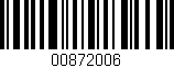 Código de barras (EAN, GTIN, SKU, ISBN): '00872006'