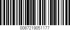 Código de barras (EAN, GTIN, SKU, ISBN): '0087219051177'
