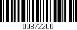 Código de barras (EAN, GTIN, SKU, ISBN): '00872206'