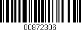 Código de barras (EAN, GTIN, SKU, ISBN): '00872306'