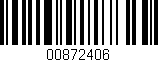 Código de barras (EAN, GTIN, SKU, ISBN): '00872406'