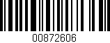 Código de barras (EAN, GTIN, SKU, ISBN): '00872606'