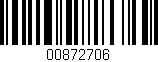 Código de barras (EAN, GTIN, SKU, ISBN): '00872706'