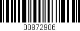 Código de barras (EAN, GTIN, SKU, ISBN): '00872906'