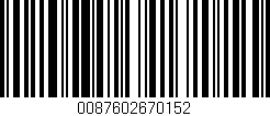 Código de barras (EAN, GTIN, SKU, ISBN): '0087602670152'