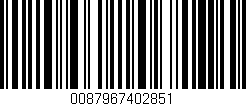 Código de barras (EAN, GTIN, SKU, ISBN): '0087967402851'