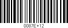 Código de barras (EAN, GTIN, SKU, ISBN): '0087E+12'