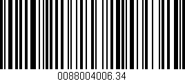 Código de barras (EAN, GTIN, SKU, ISBN): '0088004006.34'