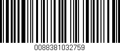 Código de barras (EAN, GTIN, SKU, ISBN): '0088381032759'