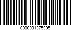 Código de barras (EAN, GTIN, SKU, ISBN): '0088381075985'