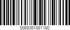 Código de barras (EAN, GTIN, SKU, ISBN): '0088381081160'