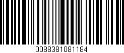Código de barras (EAN, GTIN, SKU, ISBN): '0088381081184'
