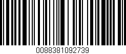 Código de barras (EAN, GTIN, SKU, ISBN): '0088381092739'