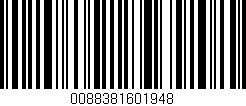 Código de barras (EAN, GTIN, SKU, ISBN): '0088381601948'