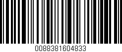Código de barras (EAN, GTIN, SKU, ISBN): '0088381604833'