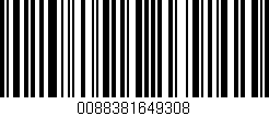 Código de barras (EAN, GTIN, SKU, ISBN): '0088381649308'
