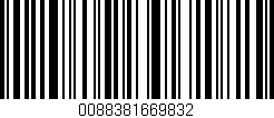 Código de barras (EAN, GTIN, SKU, ISBN): '0088381669832'
