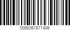Código de barras (EAN, GTIN, SKU, ISBN): '0088381671408'