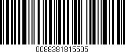 Código de barras (EAN, GTIN, SKU, ISBN): '0088381815505'