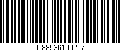 Código de barras (EAN, GTIN, SKU, ISBN): '0088536100227'