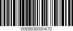 Código de barras (EAN, GTIN, SKU, ISBN): '0088606000470'