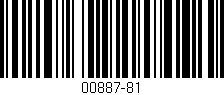 Código de barras (EAN, GTIN, SKU, ISBN): '00887-81'