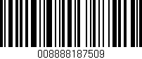Código de barras (EAN, GTIN, SKU, ISBN): '008888187509'