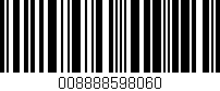 Código de barras (EAN, GTIN, SKU, ISBN): '008888598060'