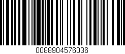 Código de barras (EAN, GTIN, SKU, ISBN): '0088904576036'