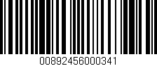Código de barras (EAN, GTIN, SKU, ISBN): '00892456000341'