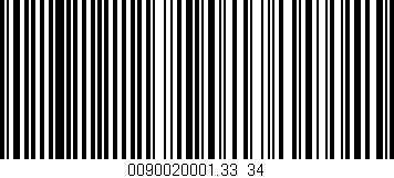 Código de barras (EAN, GTIN, SKU, ISBN): '0090020001.33/34'