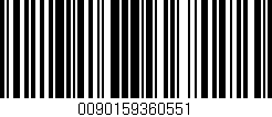 Código de barras (EAN, GTIN, SKU, ISBN): '0090159360551'