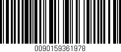 Código de barras (EAN, GTIN, SKU, ISBN): '0090159361978'