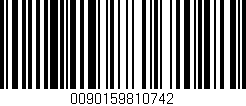 Código de barras (EAN, GTIN, SKU, ISBN): '0090159810742'