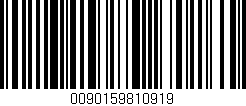 Código de barras (EAN, GTIN, SKU, ISBN): '0090159810919'