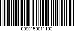 Código de barras (EAN, GTIN, SKU, ISBN): '0090159811183'