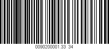 Código de barras (EAN, GTIN, SKU, ISBN): '0090200001.33/34'